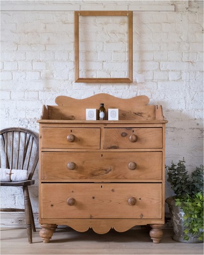 Victorian stripped pine chest - victorian,