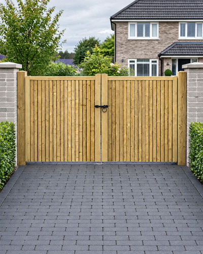 Featheredge double driveway - featheredge,
