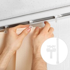  12 Sets Pulley Vertical Blinds Track Carriers Replacement Fixer Tabs