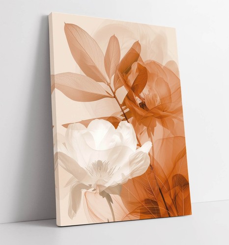 Pretty brown and white - brown, flowers