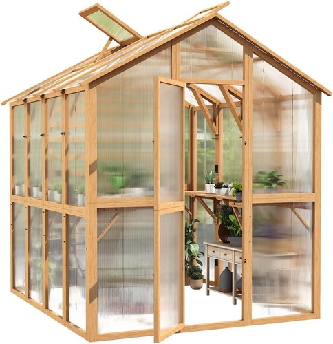 6x8 wood greenhouse - 6x8,