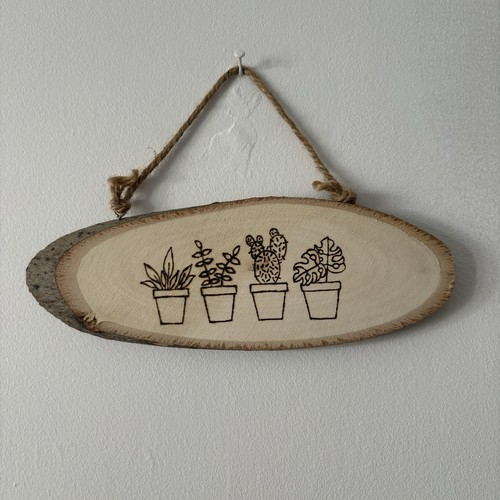 Natural handmade wooden slice - natural,