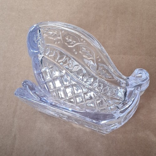 Clear plastic santa sleigh - plastic,