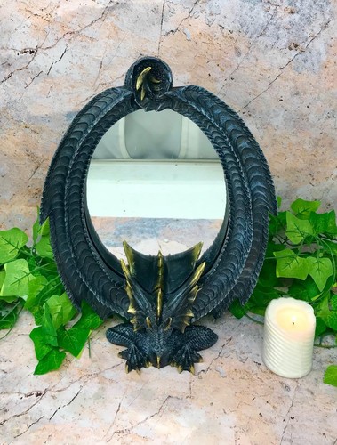 Dragon guardian fantasy mirror - fantasy,