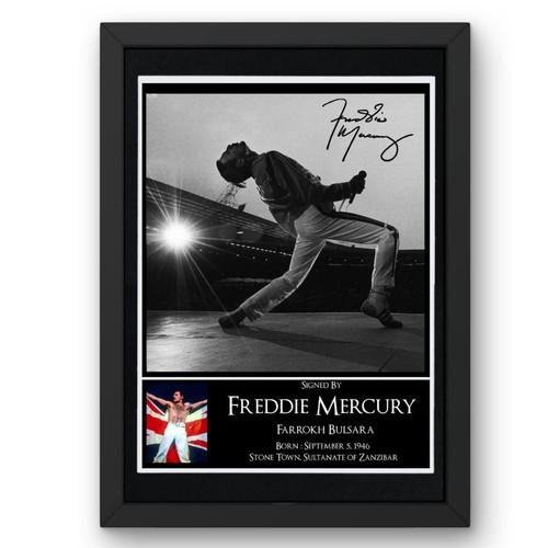 Freddie mercury signed - mercury, framed