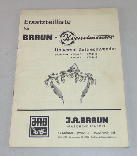 Parts catalog braun universal - parts,