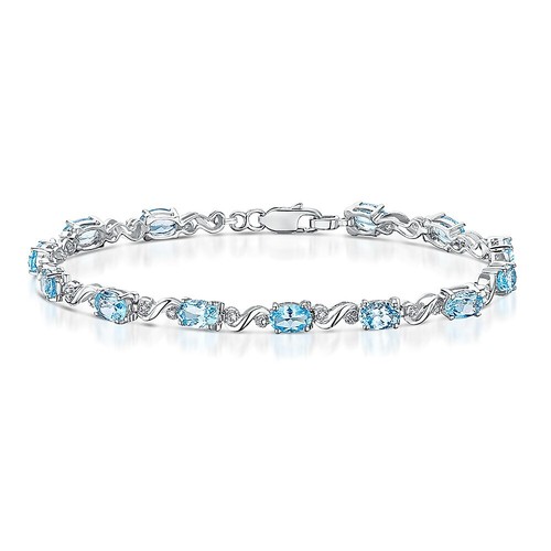 Sterling silver bracelet - bracelet, blue