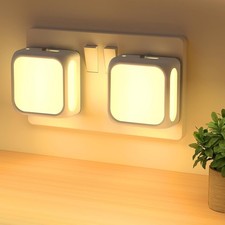 Night Light Plug in Wall with Dusk to Dawn Photocell Sensor 3000K Warm White 2Pc