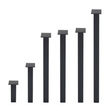 4pcs Iron Metal Legs Black