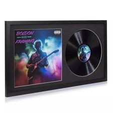 12" Vinyl LP Record and Album Cover Black Frame Memorabilia Wall Art Display