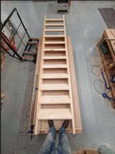 Stairs Steps Temporary Ladders Timber Building Site Access Open Plan Commercial 