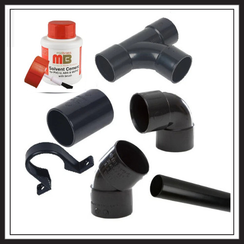 Black solvent weld waste - black,