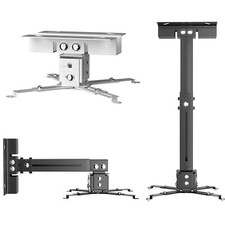 3in1 Projector Mount Universal Ceiling Wall Bracket Holder Tilt Swivel Extend UK