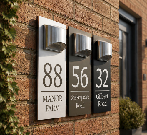 House number plaques - number,