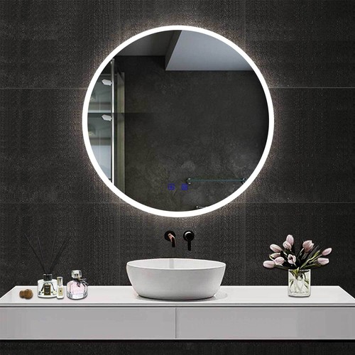 Round bathroom mirror with - mirror,