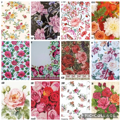 Vintage roses mixed table - 12, roses/mixed