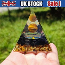 Amethyst Crystal Healing Orgonite Pyramid Obsidians Chakra Energy Orgone Stones