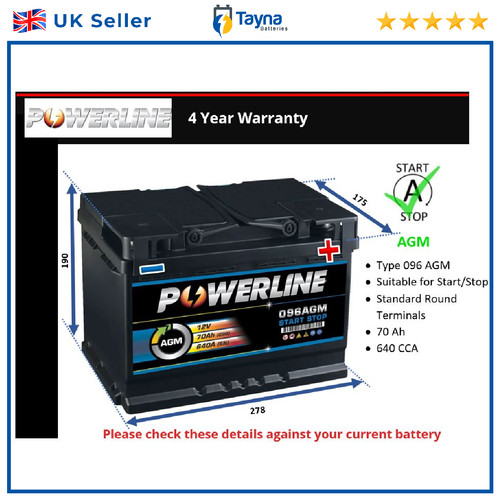 Agm battery fits mini - agm,
