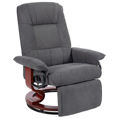 Homcom manual recliner swivel - manual,