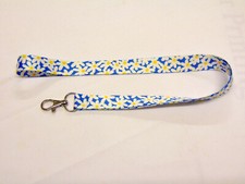 Perfect summertime daisy print lanyard for ID keys etc. Free UK postage.