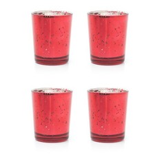 Pack Of Red Mercury Glass