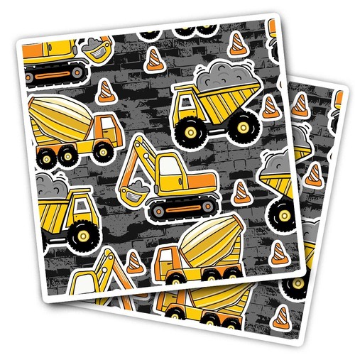 Vinyl stickers construction - 2x,