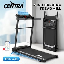 Centra Folding 4 in 1 Treadmill Running Machine Walking Pad Bluetooth LED Remote