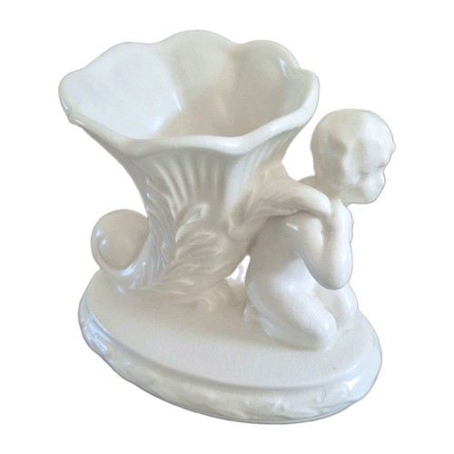 White ceramic cherub sylvac - white,