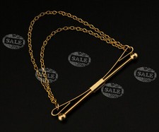 Gentlemen Neck Tie Brooch Shirt Collar Clip Bar Pin Chain Gold Clasp Boy Gifts