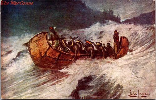 War canoe canadian river - war,