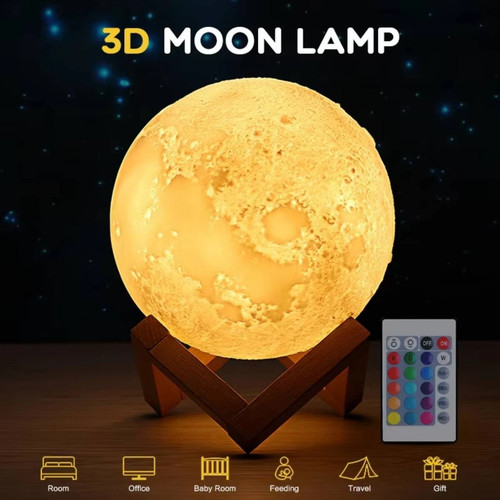 Moon night light - 3d,