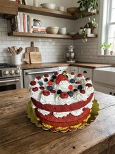 Fake Artificial Cake red