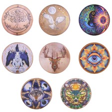 10Inch Shaman Drum Handmade Vegan Shamanic Drum with Drum Stick Multipatterns