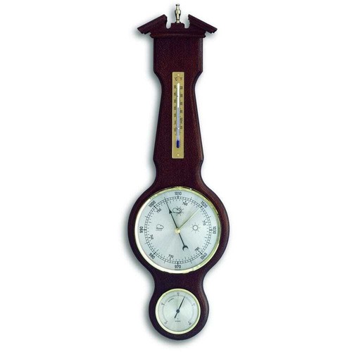 Walnut banjo barometer 50cm - barometer,