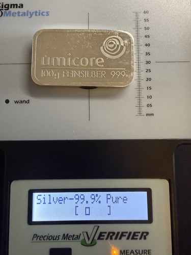 Umicore fine silver bar - umicore, 100g