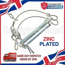 REPLACEMENT PIN & CLIP WITH CABLE FOR DUAL HITCH ROAD 50MM TOW BALL 25MM X 142MM