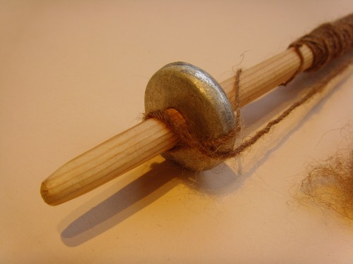 Drop spindle whorl - drop, lead/pewter