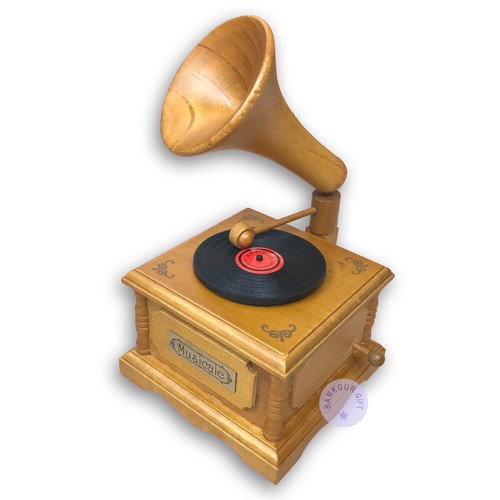 Wooden gramophone music boxes - wooden,