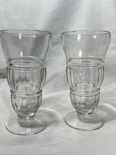 Vintage 1950's Soda Fountain Sundae Glass 7" Heavy Glass Milk Shake Float 