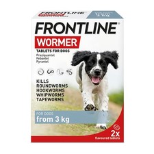 FRONTLINE WORMER - Worming Tablets for Dogs - 2 Tablets, UK FREE DELIVERY , NEW