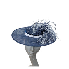 Billie - Navy & White Boater