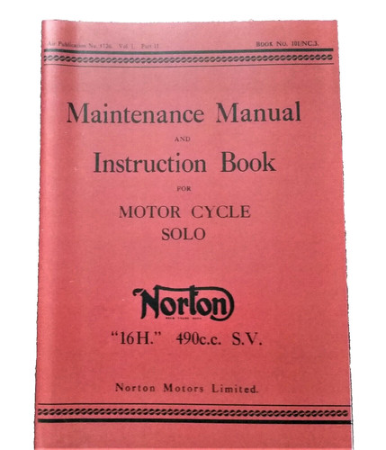 Norton 16h 490cc - norton, wd