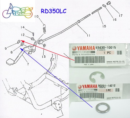 Yamaha rd350lc brake pedal - yamaha,