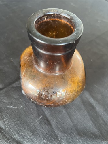 Vintage amber glass bovril - vintage,
