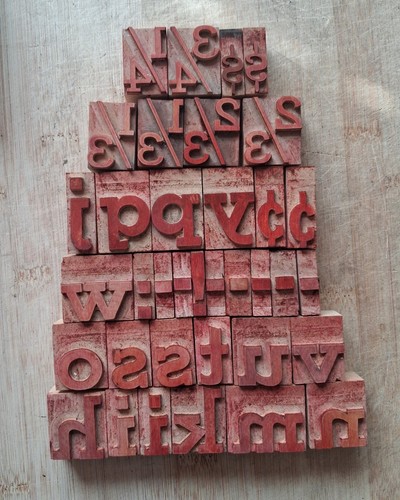 Wooden lower case - lower, letterpress