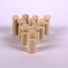 Wooden People 3D Smooth Solid