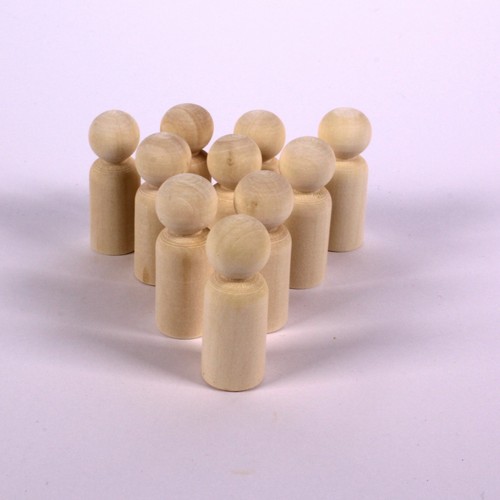 Wooden people smooth - wooden,