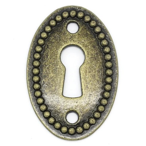 Antique bronze ornate oval - antique,