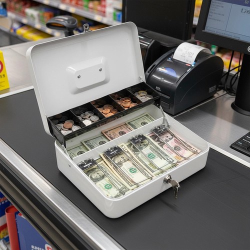 Heavy duty steel cash - cash, box