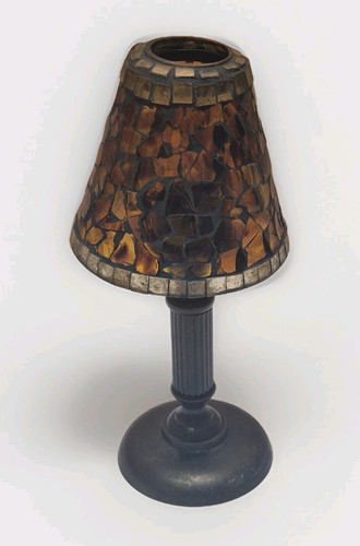 Mosaic glass candle - glass, holder